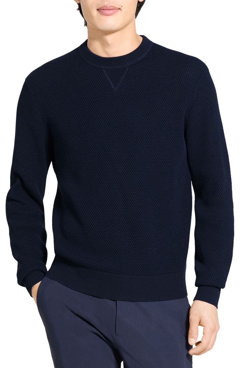 Theory Myhlo Texture Sweatshirt, Main, color, Baltic - Xhx