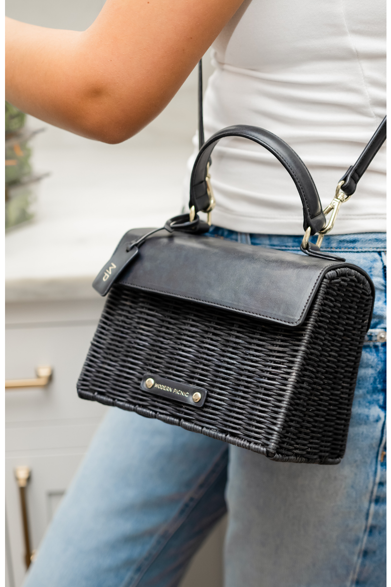 THE MINI LUNCHER, Alternate, color, Black Wicker