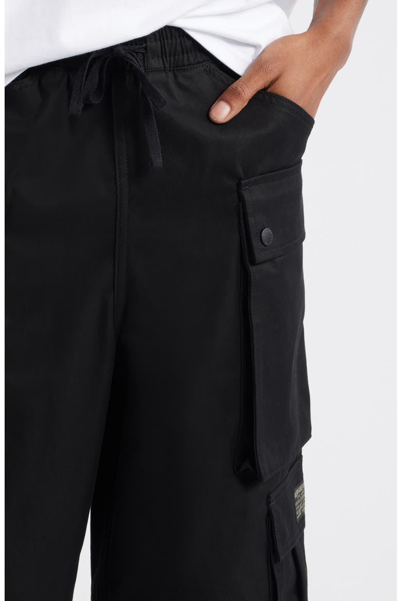 BB Thrusters Cotton Drawstring Cargo Pants, Alternate, color, BLACK