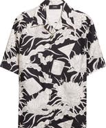 AMIRI Floral Silk Bowling Shirt