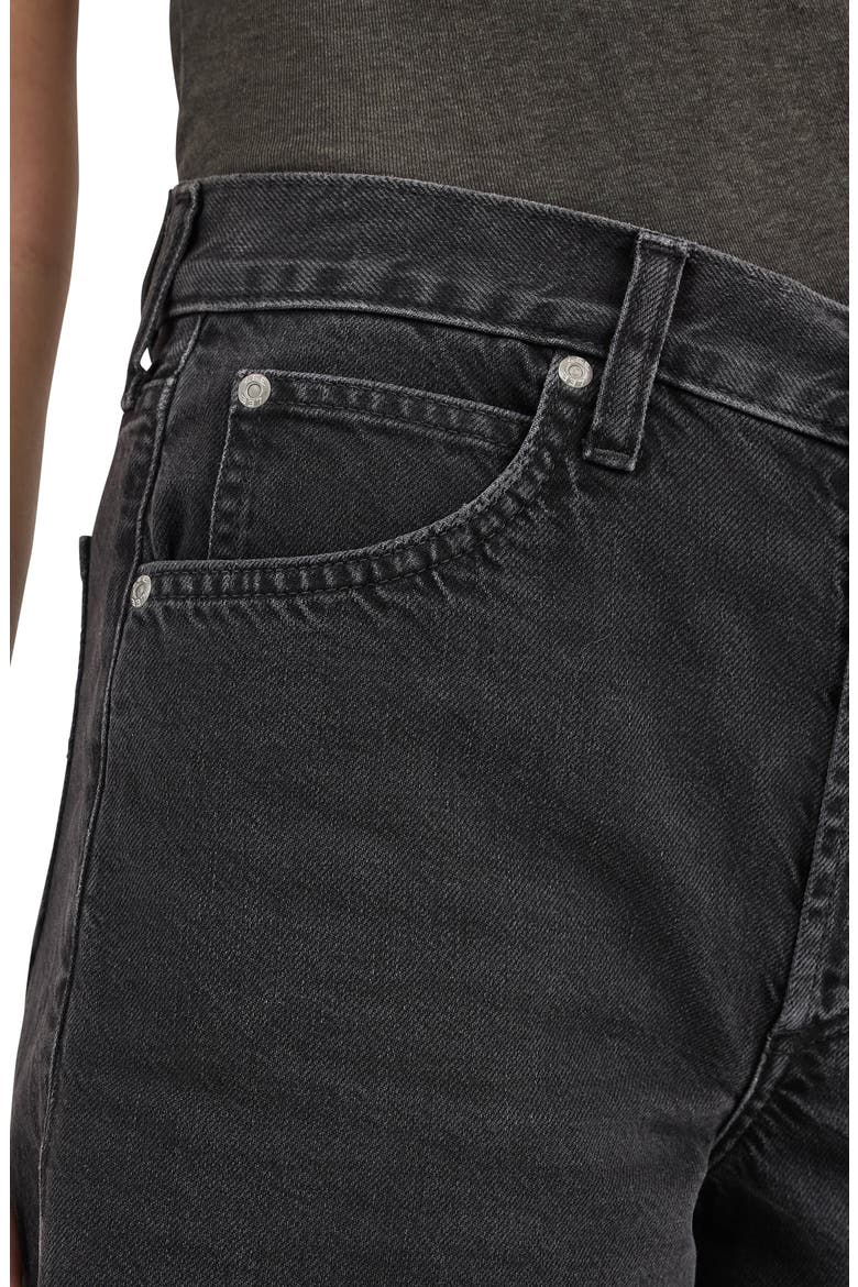Slouch Denim Bermuda Shorts, Alternate, color, DARK MEMORY