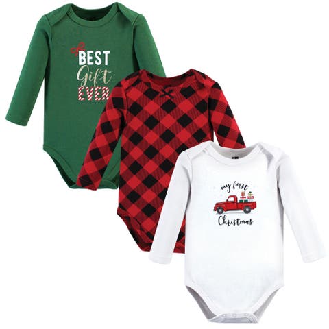 Infant Breathable Cotton Long-Sleeve Bodysuit Bundle 3 Count