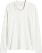 Vince Slub Cotton Long Sleeve Polo