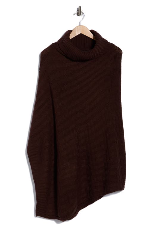 Nanette Lepore Basketweave Asymmetric Poncho In Brown