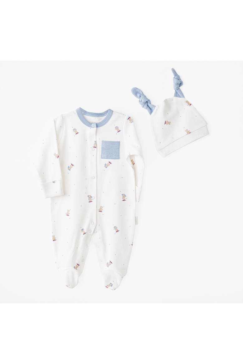 Starry Friends Romper Set, Main, color, White