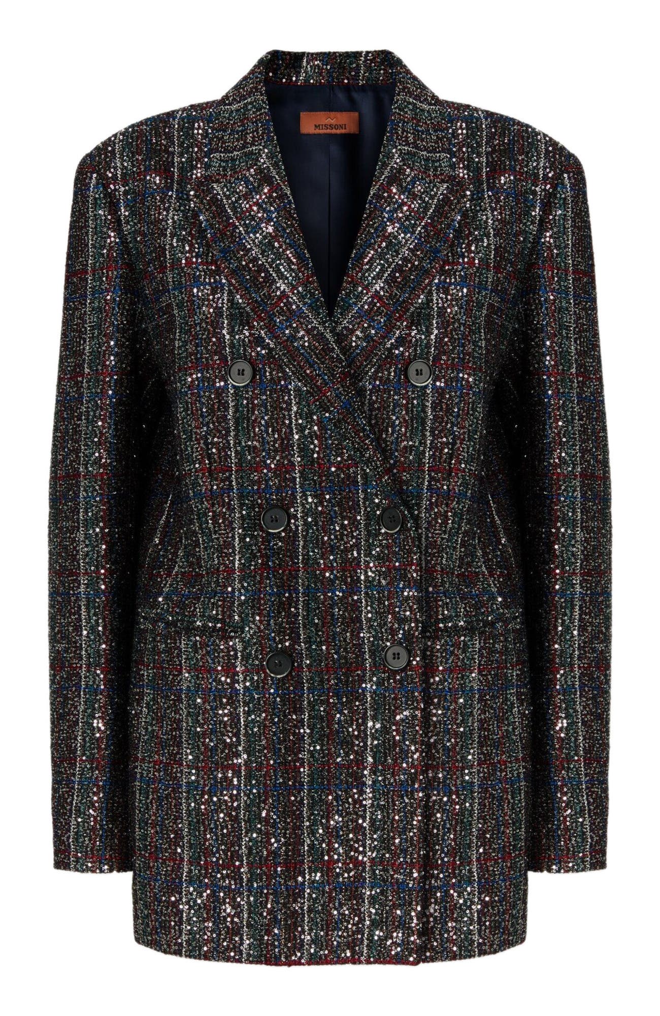 Double-breasted Blazer With Check Pattern - image 2
