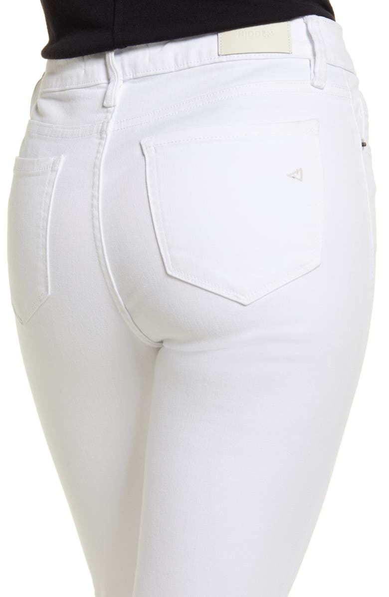 HIDDEN JEANS Fray Hem Crop Flare Jeans, Alternate, color, 