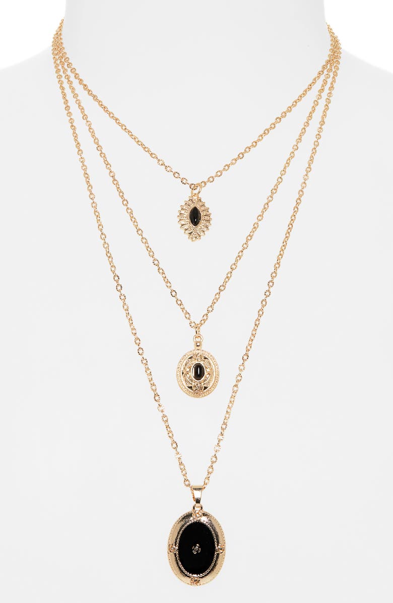 BP. Layered Pendant Necklace, Main, color,