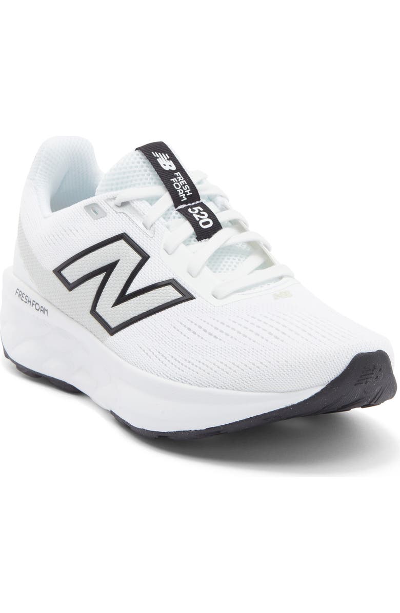 New Balance Fresh Foam 520 V9 Running Shoe, Main, color, Nb White/ Black
