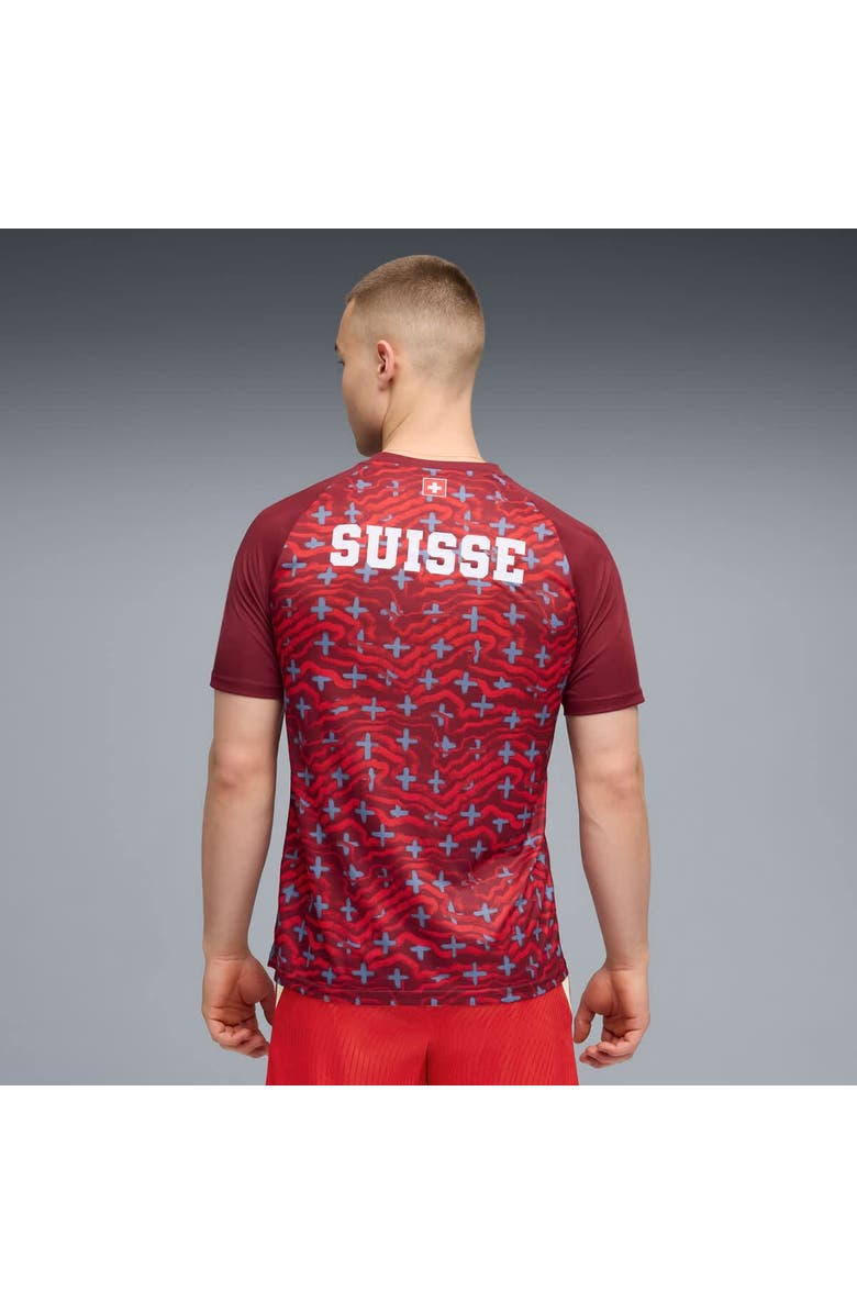 PUMA Men's Puma Red Switzerland National Team 2026 Pre-Match Top, Alternate, color, Red