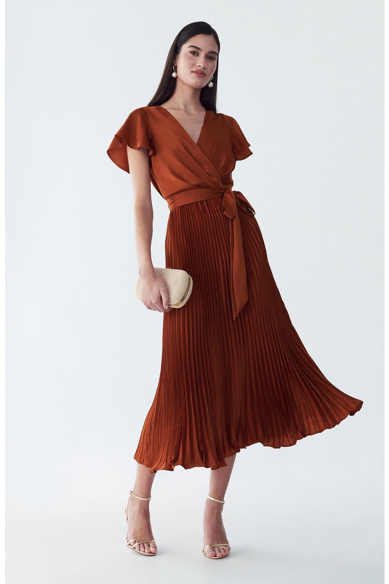 Faye Midi Dress, Main, color, Copper