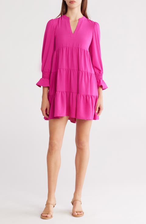 Long Sleeve Tiered Dress