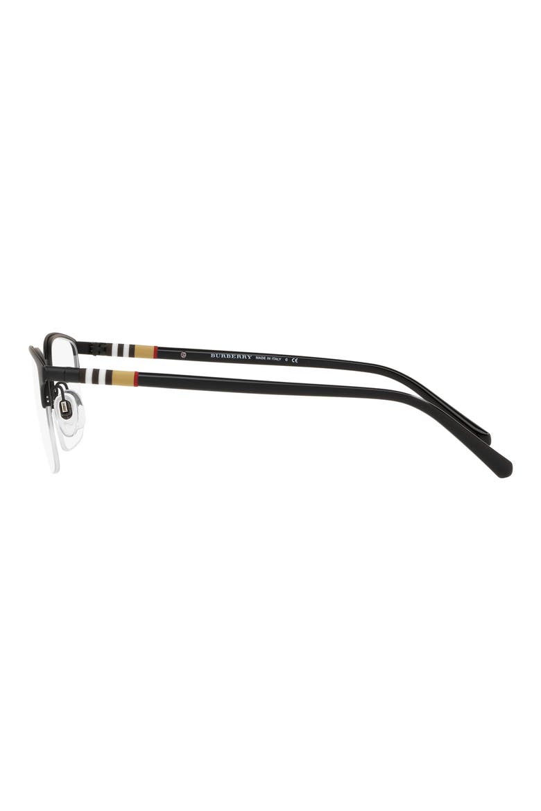 54mm Semi Rimless Optical Glasses, Alternate, color, BLACK RUBBER