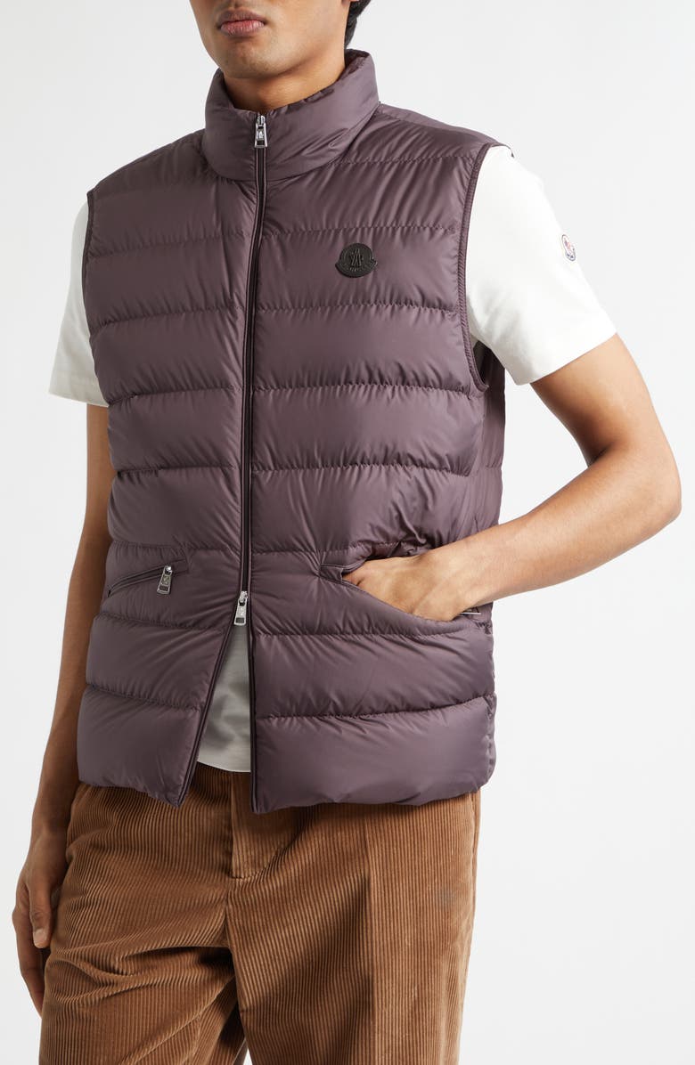 Moncler Lechtal Down Puffer Vest, Alternate, color, Deepest Mauve
