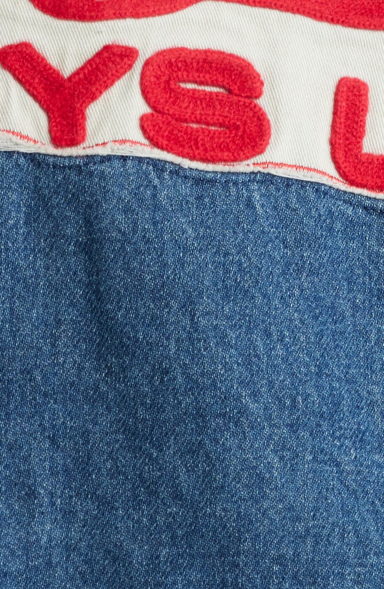 BOYS LIE Stitch Me Up Denim Jacket, Alternate, color, 