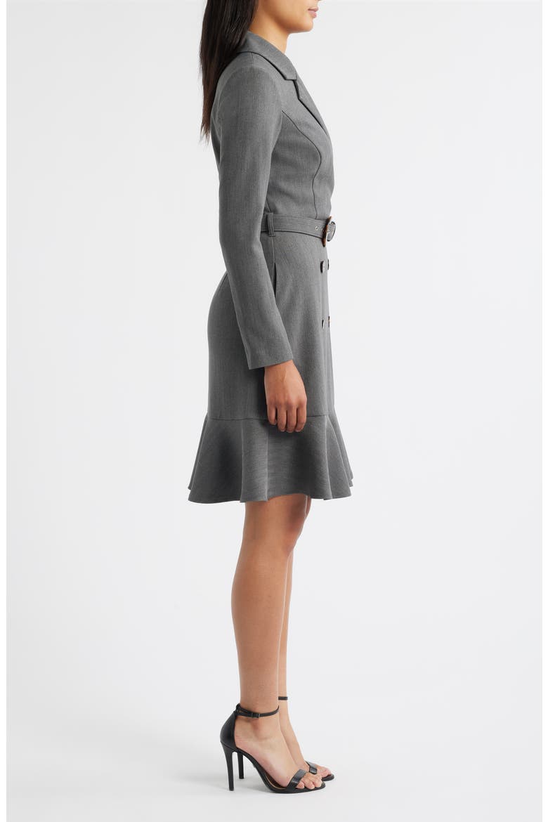 Long Sleeve Blazer Dress, Alternate, color, GREY