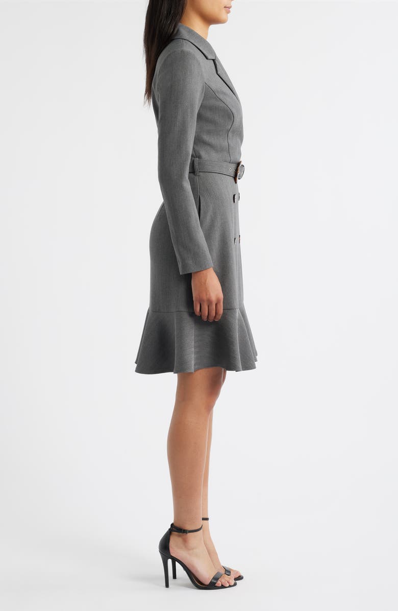 Eliza J Long Sleeve Blazer Dress, Alternate, color, Grey