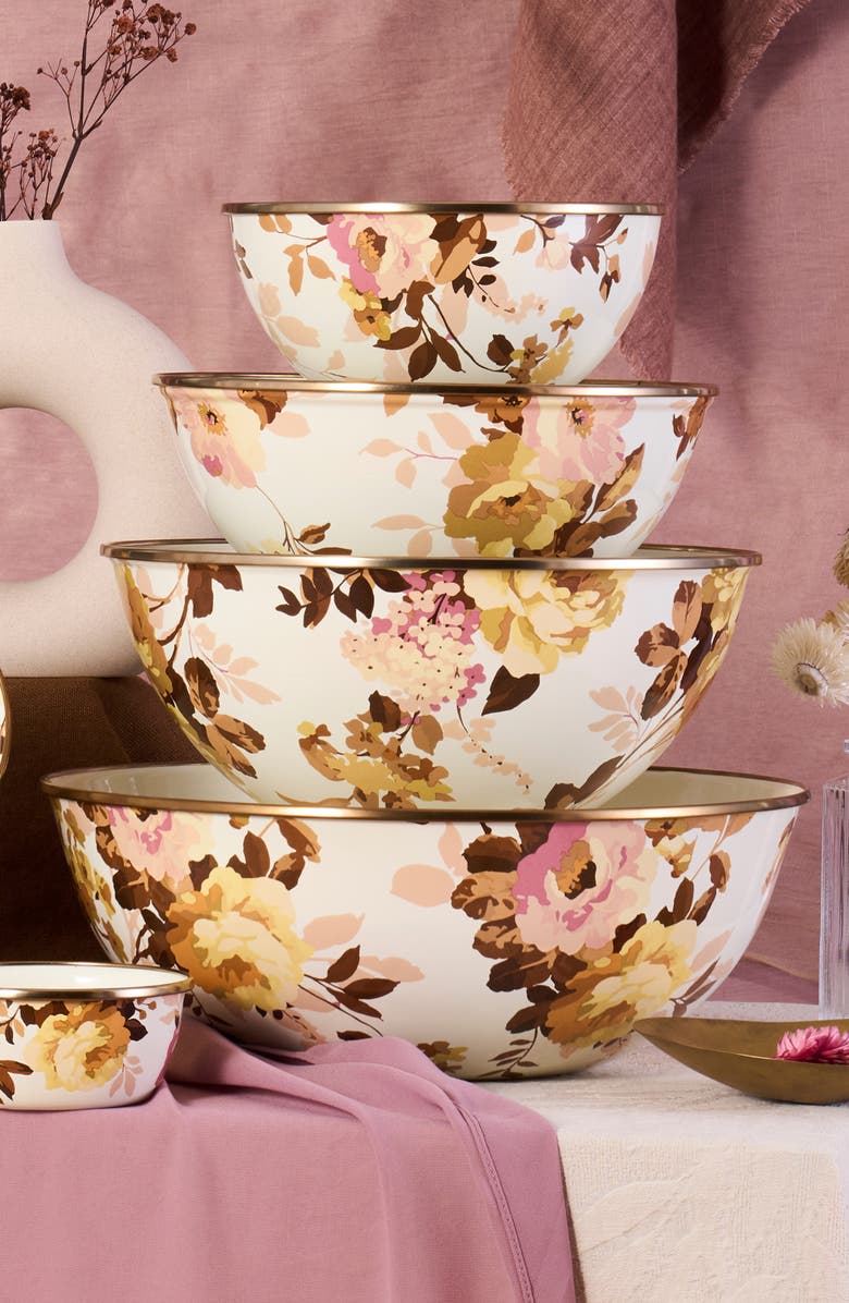 MACKENZIE CHILDS Wild Rose Large Everyday Bowl, Alternate, color, White