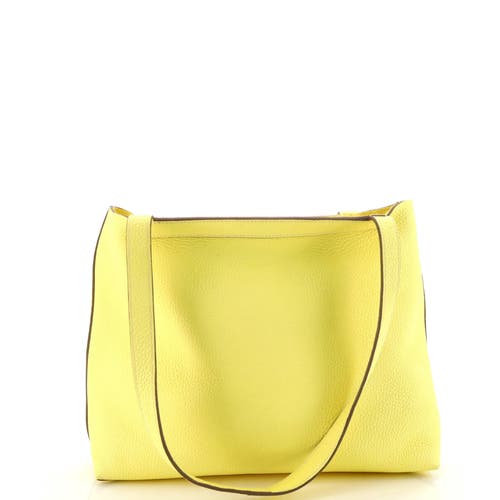 Pre-owned Hermes  Hermes Cabasellier Tote Clemence 31 In Yellow