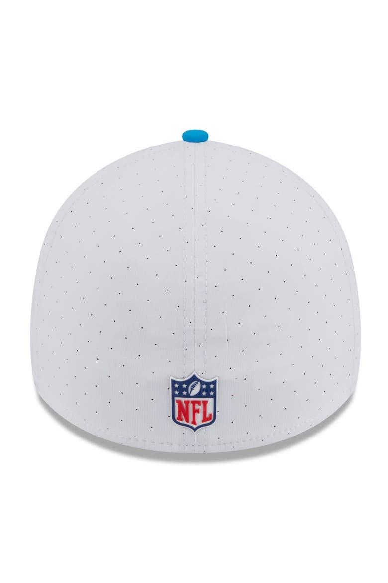 Men's New Era  White/Blue Carolina Panthers 2025 NFL Training Camp 39THIRTY Flex Hat, Alternate, color, White