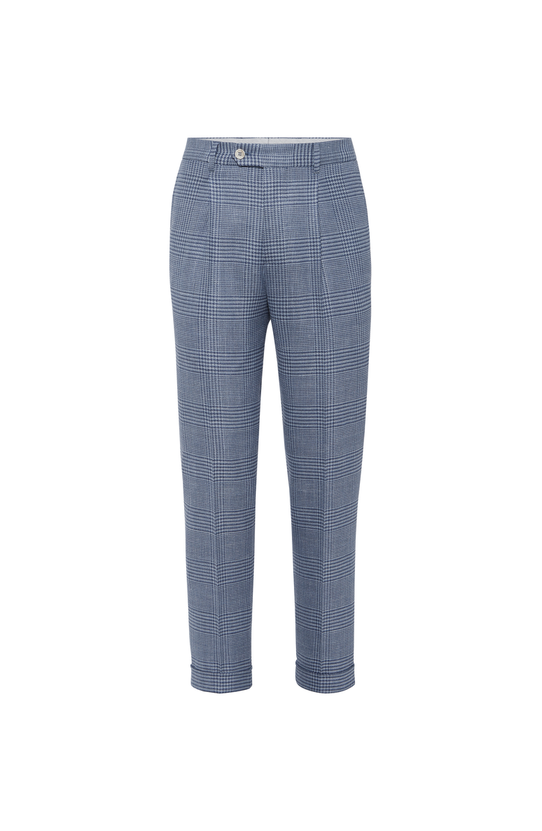 Brunello Cucinelli Prince of Wales trousers, Main, color, Denim