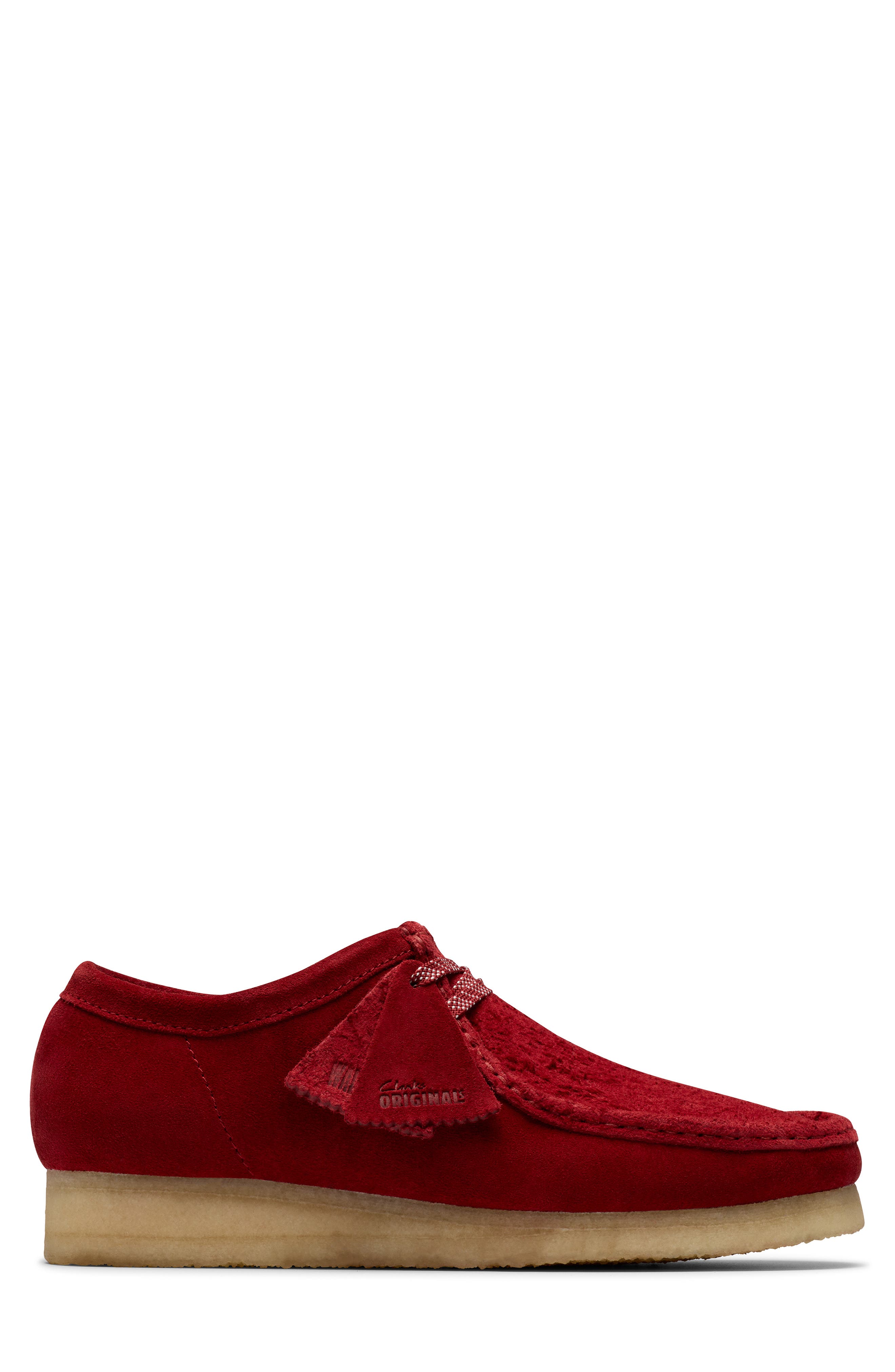 Wallabee Moc Toe Chukka, Alternate, color, DARK RED S