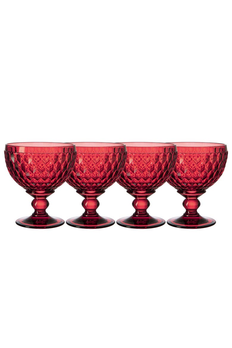 Boston coloured Saucer Champagne, Alternate, color, red