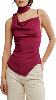 Free People True To You Sleeveless Tie Neck Top