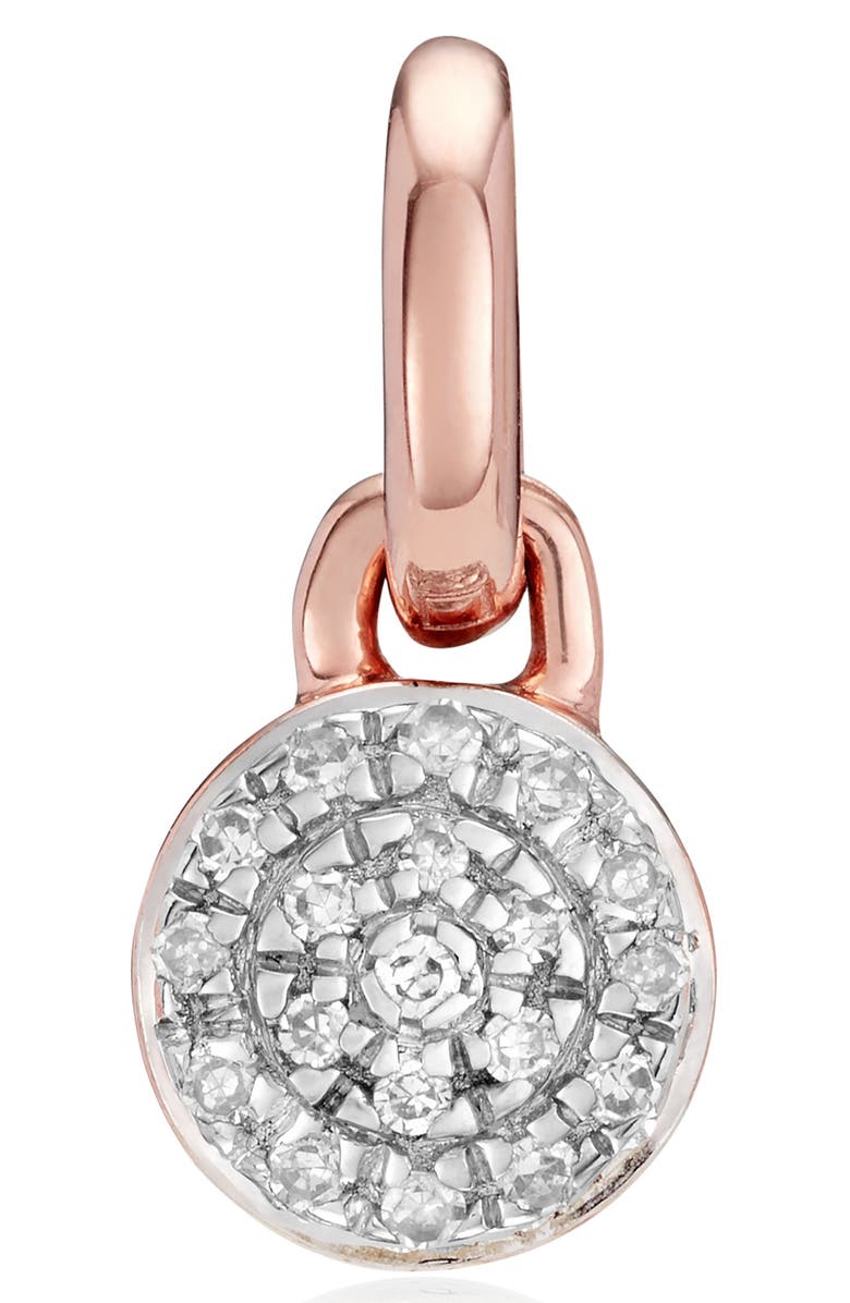 Monica Vinader Fiji Mini Diamond Button Pendant Charm, Alternate, color,