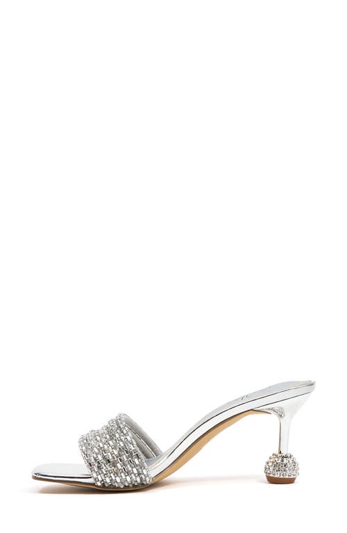 Ninety Union Sassy Crystal Slide Sandal In Silver