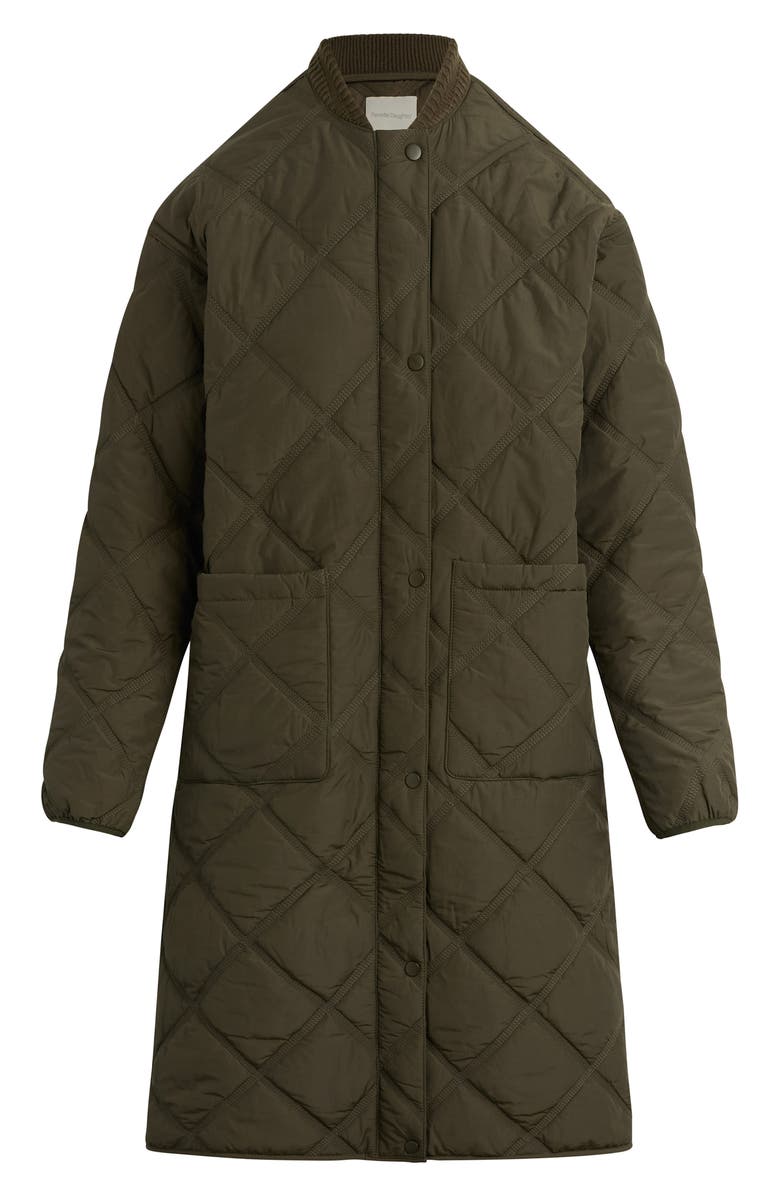 Favorite Daughter The Walk in the Park Cotton Blend Quilted Jacket, Alternate, color, Dark Olive
