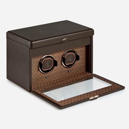 Wolf Earth Double Watch Winder In Coffee