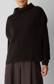 Eileen Fisher Cashmere & Silk Boucle Poncho