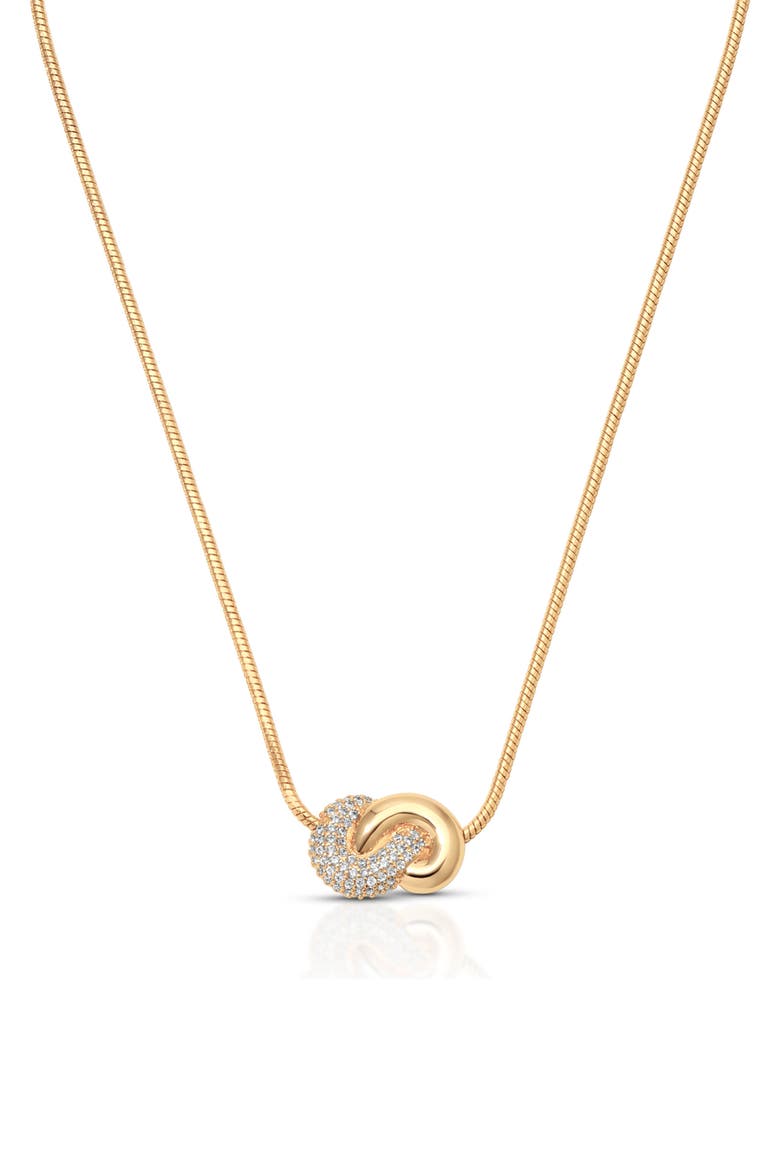 Love Me Knot Pendant Necklace, Main, color, GOLD