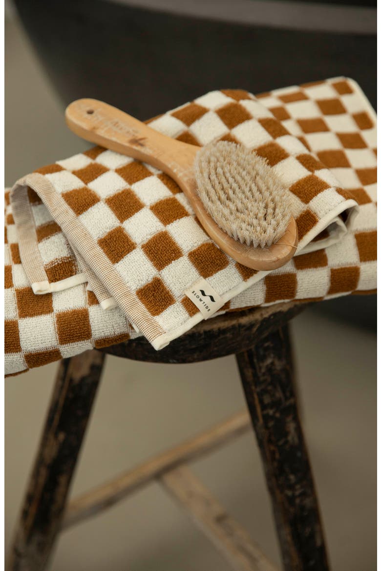 Mate Checkerboard Hand Towel, Alternate, color, BRUSH
