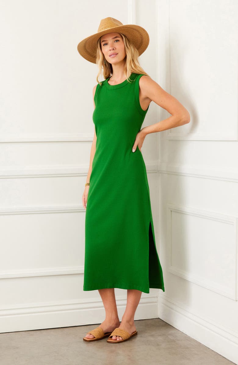Karen Kane Sleeveless Knit Dress, Alternate, color, Emerald
