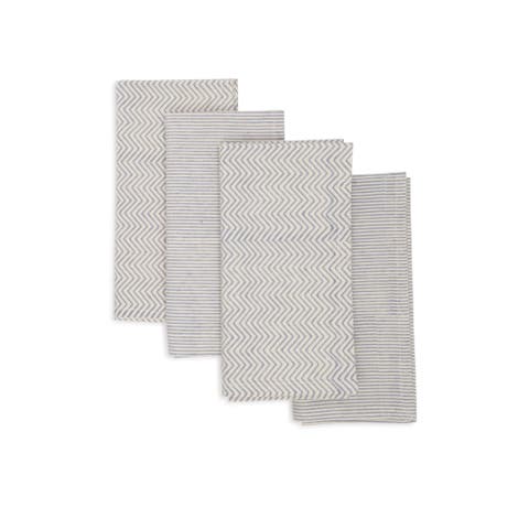 Vertex Hand Block Printed Napkins - Set of 4
