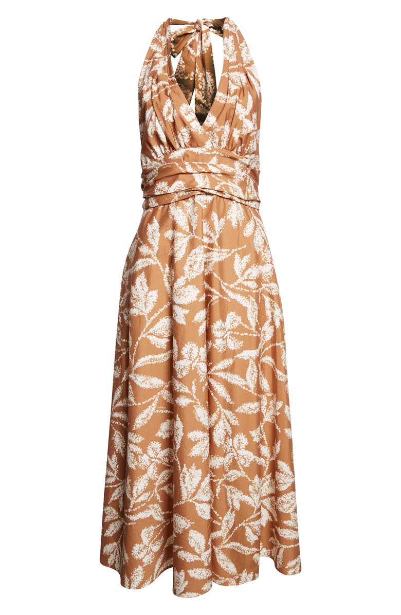 Max Mara Bella Cotton Poplin Halter Dress, Alternate, color,