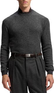 Ralph Lauren Purple Label Bird's Eye Cashmere Crewneck Sweater