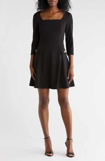 Eliza J Long Sleeve Fit & Flare Dress