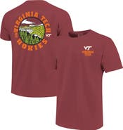 IMAGE ONE Men's Maroon Virginia Tech Hokies Comfort Colors Thick Lined Landscape T-Shirt