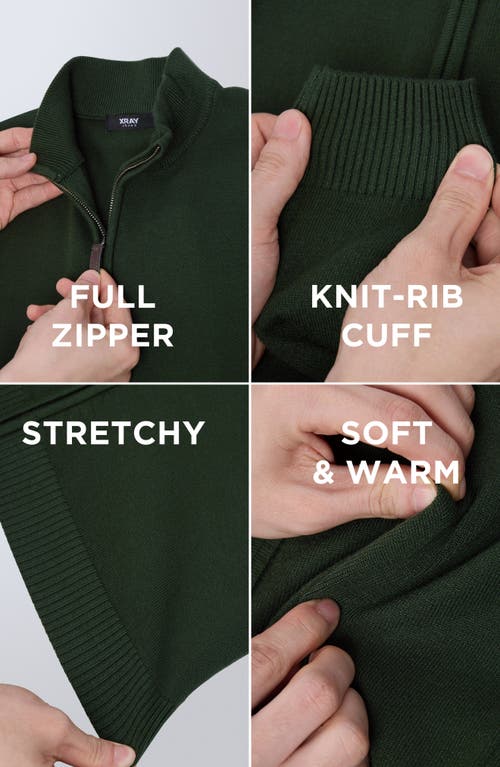 X-ray Xray Kids' Full Zip Cardigan Sweater In Green
