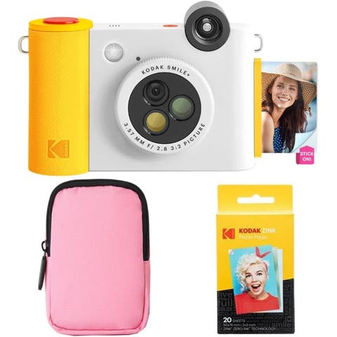 Smile+ 2-in-1 Instant Camera w/ Pink Case Bundle