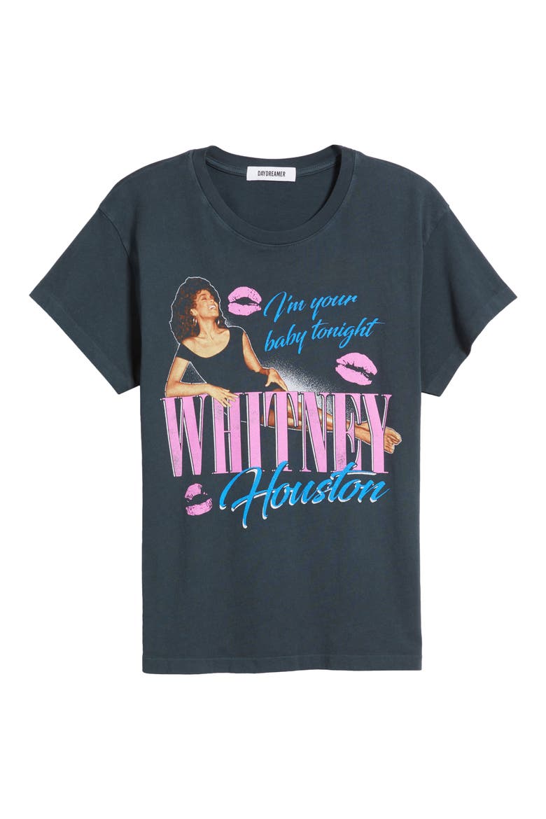 Whitney Houston Tonight Cotton Graphic T-Shirt, Alternate, color, VINTAGE BLACK