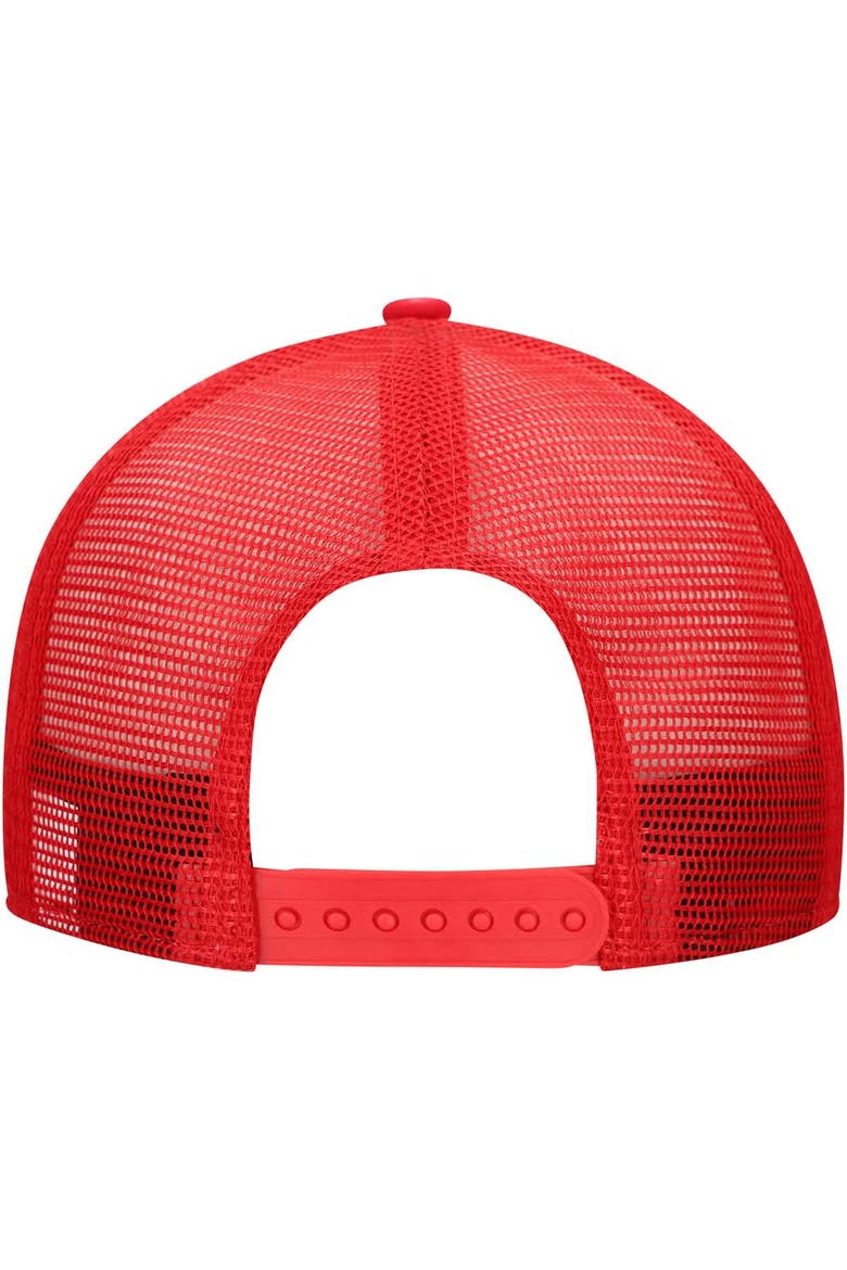 Men's New Era Red Los Angeles Angels Labeled 9SEVENTY Stretch-Snap Adjustable Hat, Alternate, color, Red