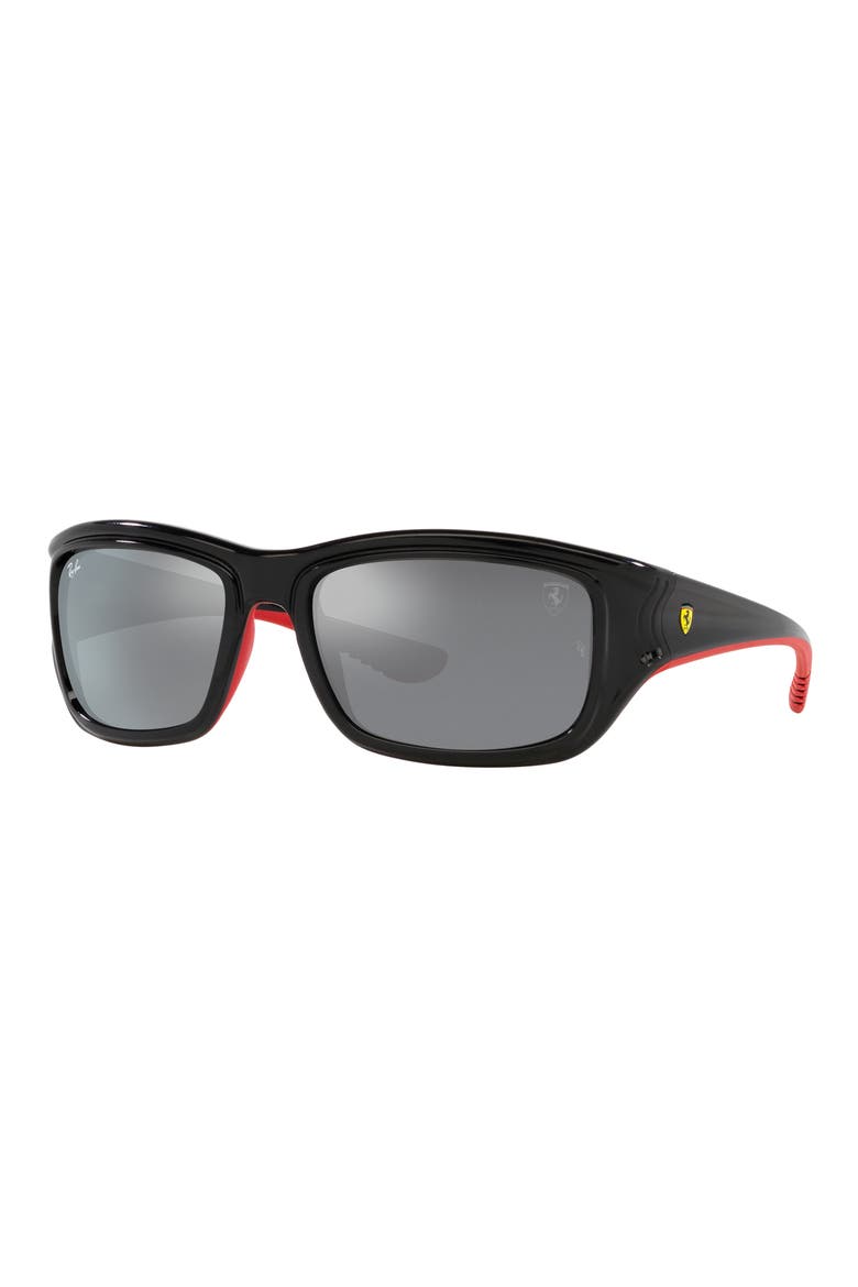 59mm Mirrored Square Sunglasses, Alternate, color, GREY MIRROR