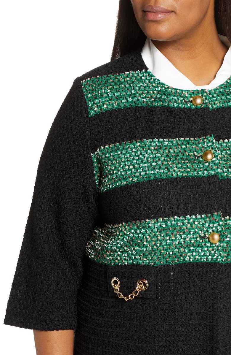 Ming Wang Long Tweed Jacket, Alternate, color, 