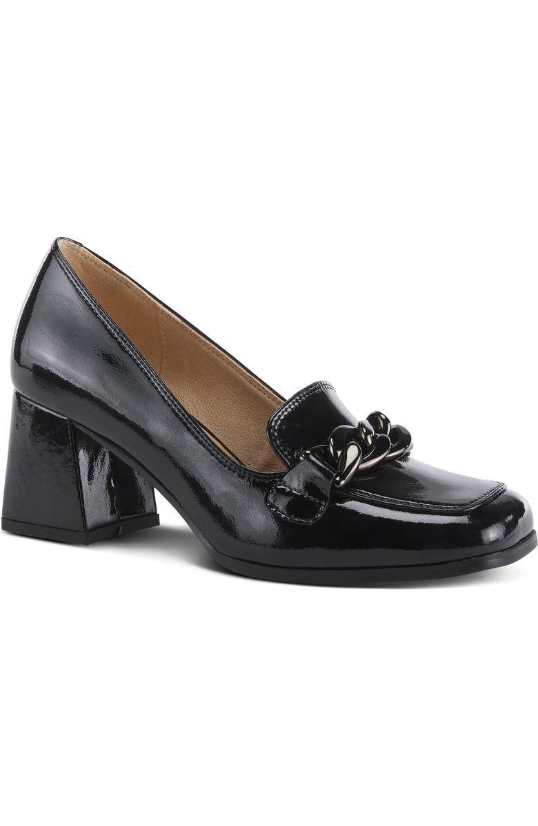 AZURA BY SPRING STEP Luzish Square Toe Pump, Main, color, Black Patent