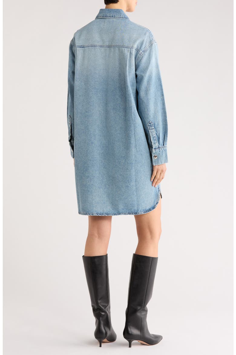 Faye Long Sleeve Denim Dress, Alternate, color, AGED MID