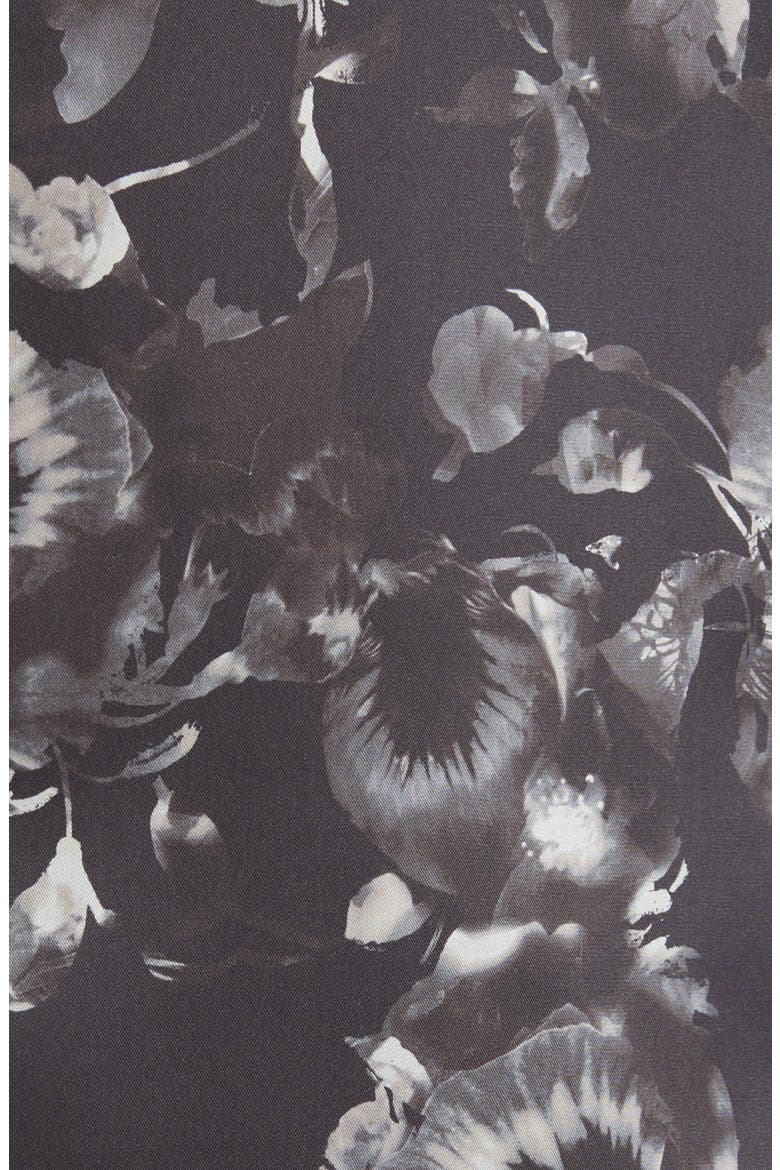 Julian Floral Print Button-Up Shirt, Alternate, color, ANTHRACITE